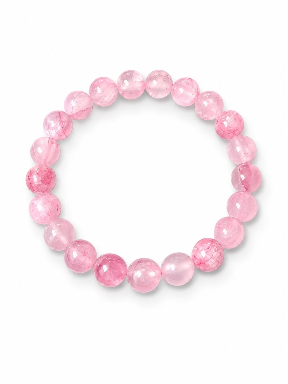 Misty Rose Jade Stretch Bracelet